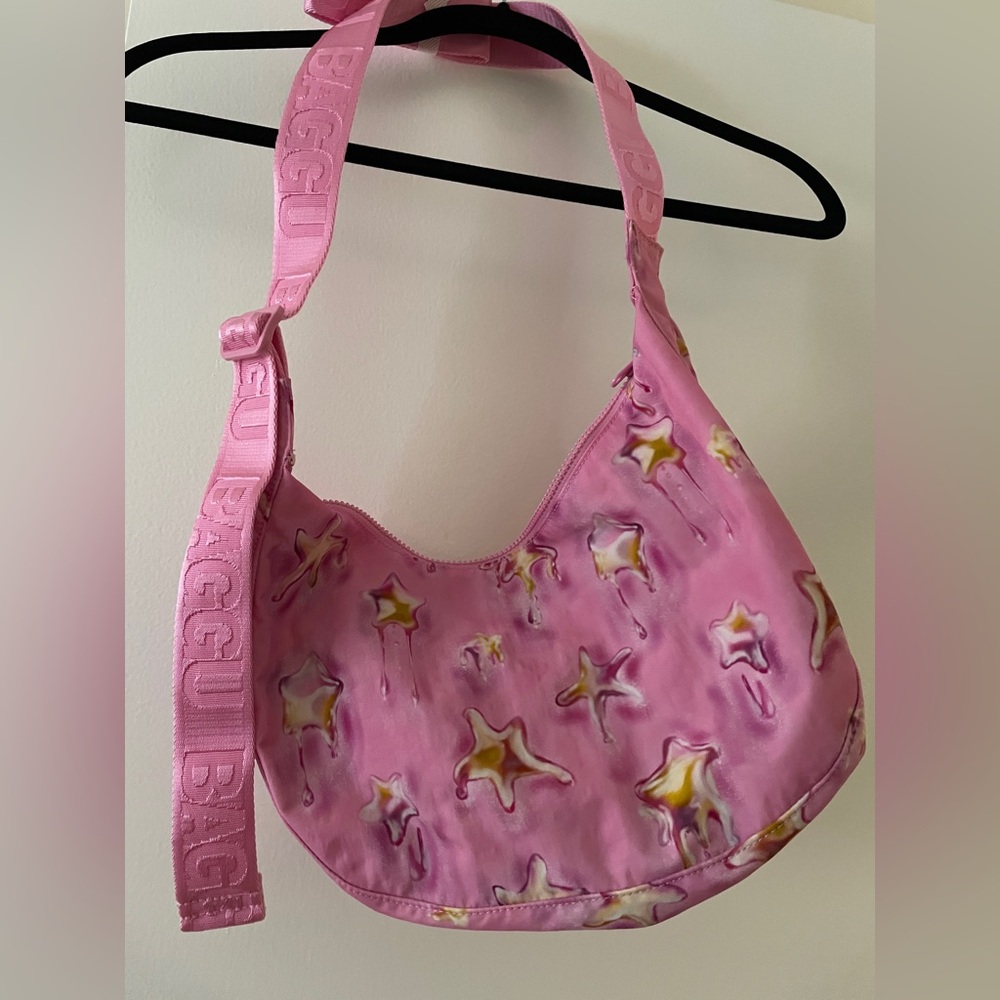 BAGGU Medium Nylon Crescent Bag - Dancing star pattern